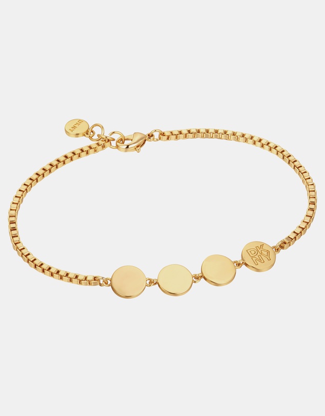 DKNY - Logo Gold 28mm Gold Dial Womens Watch + Gold Bracelet