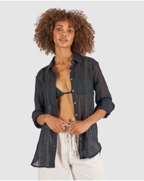 CAMIXA - Crinkle Oversized Linen Shirt