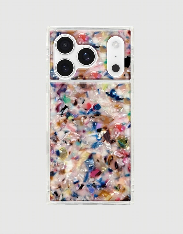 Flaunt - Flaunt Square Rainbow Confetti Shell MagSafe Case for iPhone 18 Pro / 17 Pro