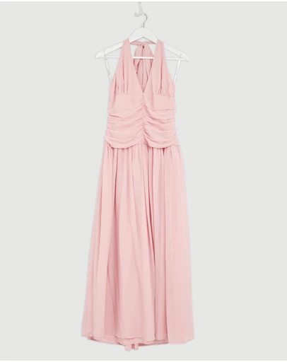 Revibe - Repaired CHANCERY Talara Halter Maxi Dress - AU 10