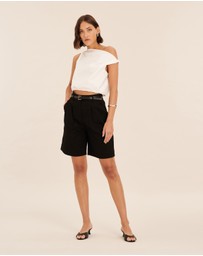 AERE - Dionne Cotton Tailored Shorts