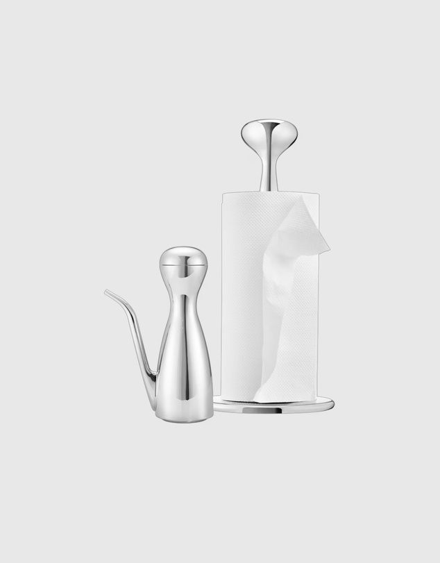 Georg Jensen - Alfredo Oil Can and Kitchen Roll Holder