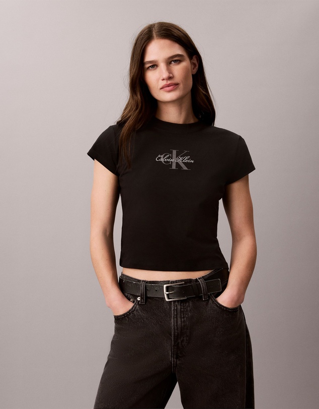 Calvin Klein Jeans - Script Monologo Baby Tee