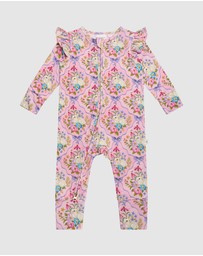 Fleur Harris - 'Bunnies & Bows' Precious Frill Coverall in Pink Love