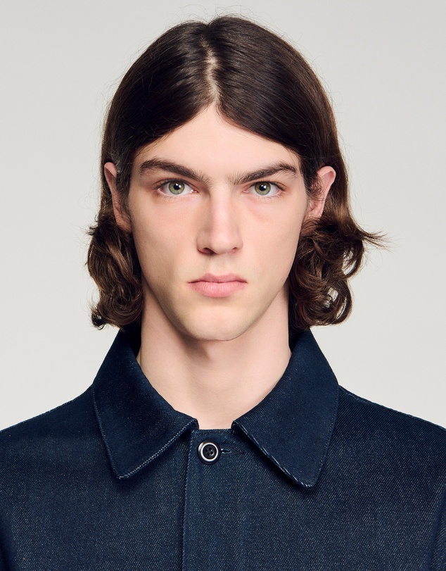 Sandro - Worker Oversize Raw Denim Jacket