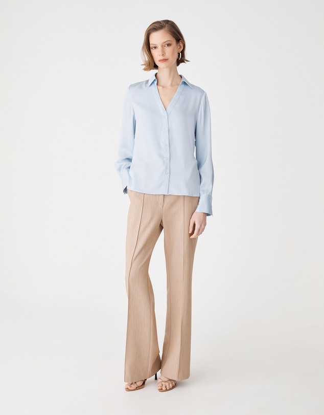 Forcast - Lila V-neck Satin Blouse
