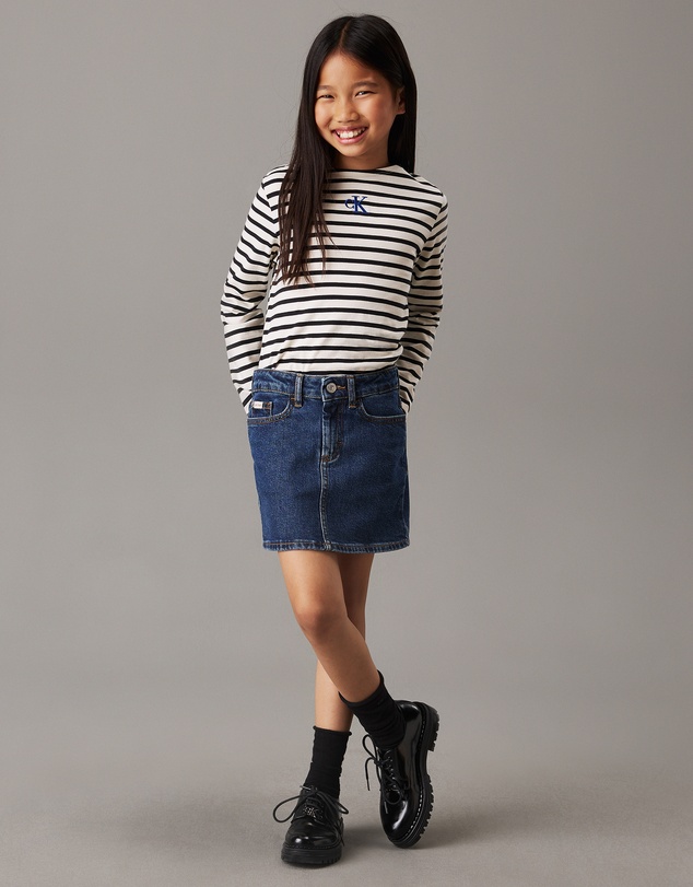 Calvin Klein Jeans - Girls Slim Denim Mini Skirt
