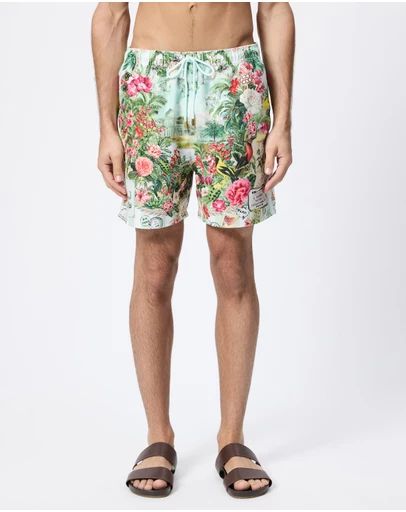 Camilla - Mid Length Boardshorts With Elastic Waist