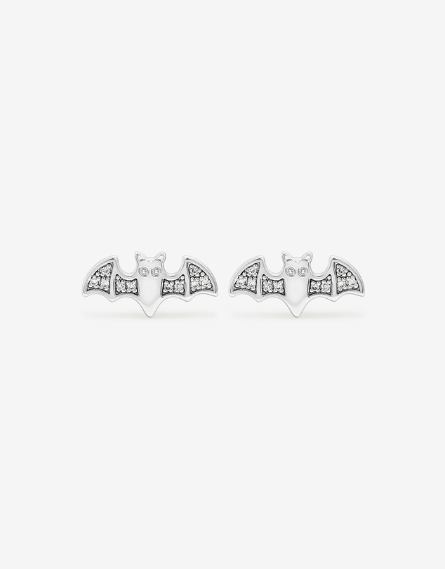 Michael Hill - Bat Halloween Stud Earrings with Cubic Zirconia in Sterling Silver
