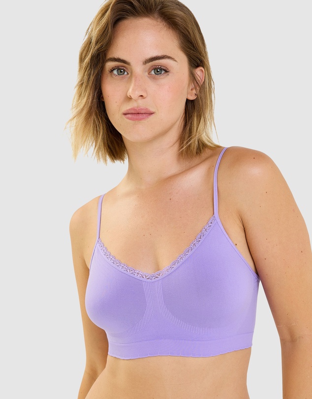 Billet Doux - Zen Attitude Crop Top Style Wirefree Bralette - 2 Pack