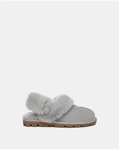 EVERAU - Australian Shepherd Ugg Waffle Fluffy Double Faced Sheepskin Upper House Shoes