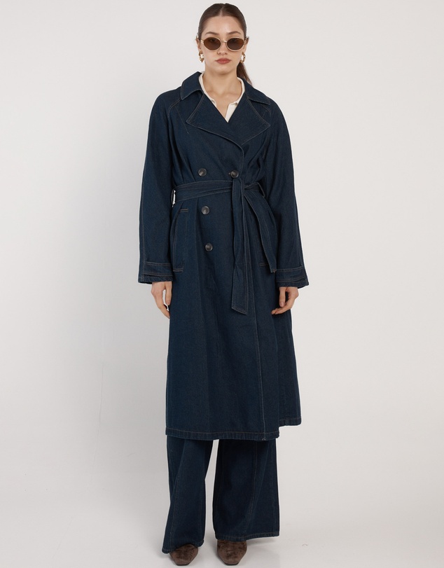 Fate + Becker - Koa Denim Trench Coat