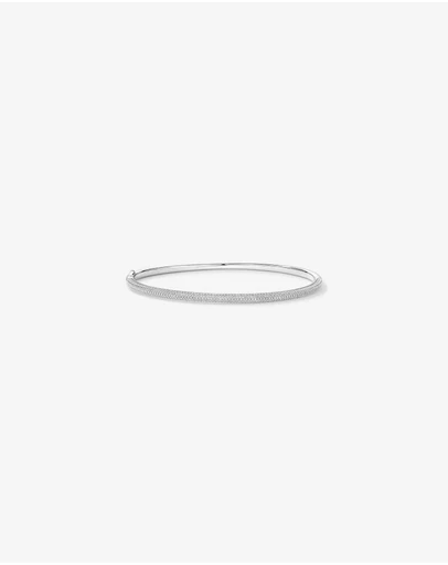 Michael Hill - Pavé Hinged Bangle in Sterling Silver - Small
