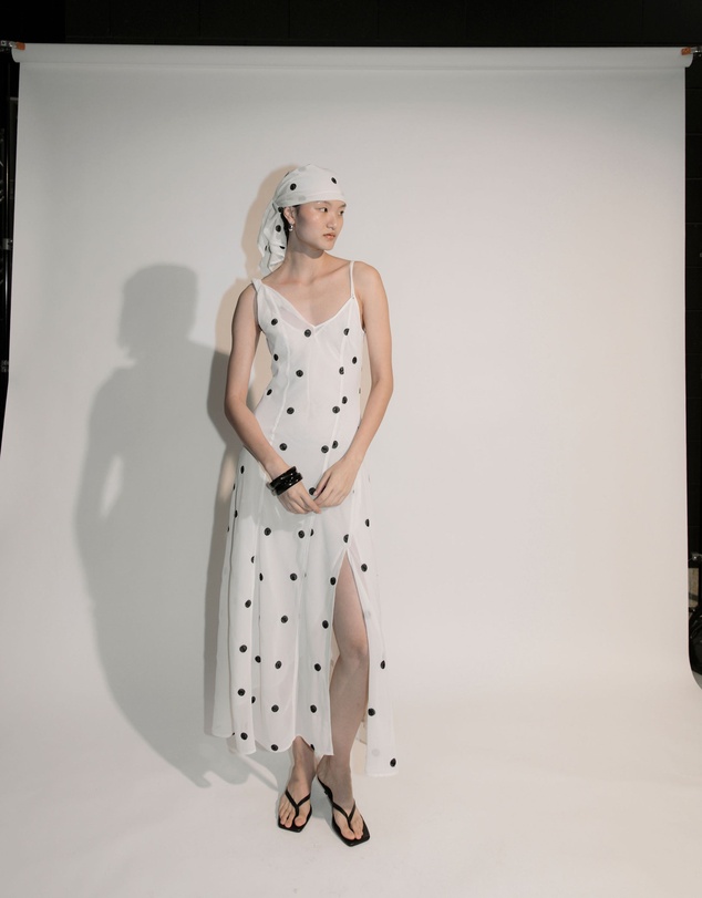 Lover - May Asymmetric Polka Dot Dress