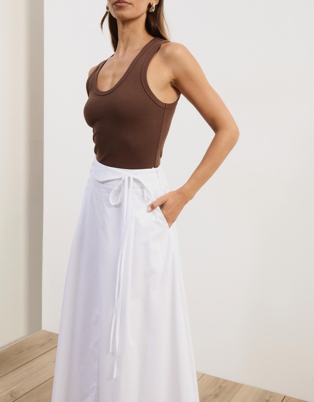 Atmos&Here - Tova Belt Detail Maxi Skirt