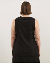 Atmos&Here Curvy - Heidi Linen Longline Vest