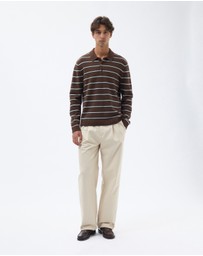 AERE - Stripe Wool Polo