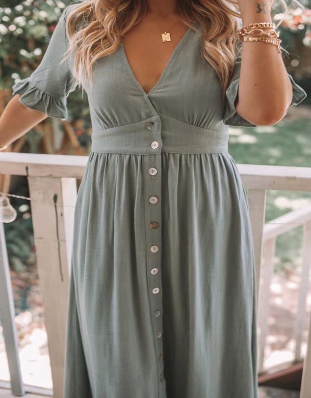 Esther & Co - Korbela Dress - Sage