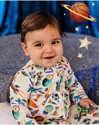 Fleur Harris - 'Outer Space' Timeless Coverall in Cloud White