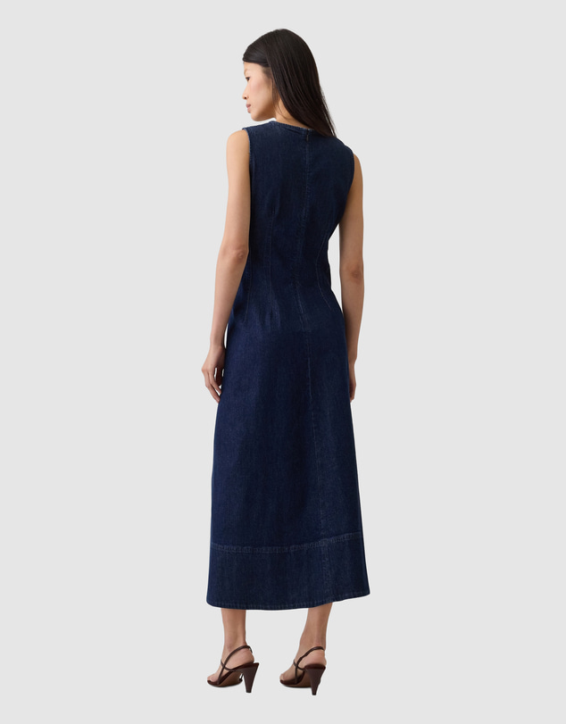 GAP - Sleeveless V-Neck Pintuck Waist Maxi Dress