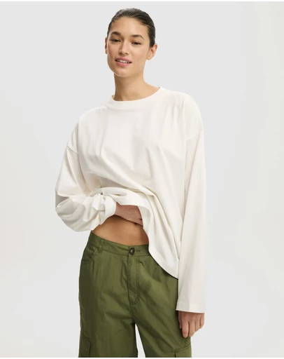 Cotton On - Oversized Boxy Long Sleeve Tee