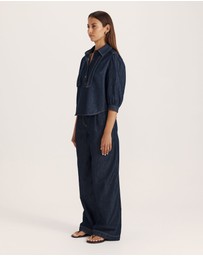 SABA - Bridie Puff Sleeve Denim Shirt