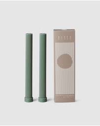 Black Blaze - Column Pillar Candle Duo
