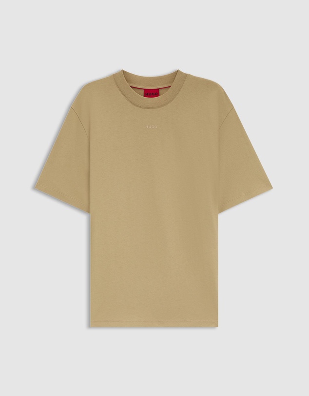 HUGO - Relaxed-Fit T-Shirt With Central Logo Detail