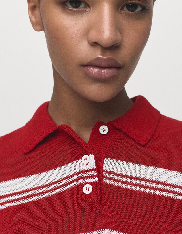 M.N.G - Short-Sleeved Polo-Neck Sweater