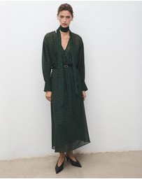 M.N.G - Printed Dress With Foulard