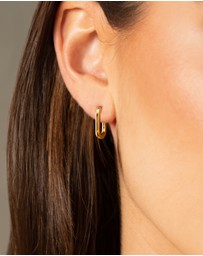 Mestige - U Hoops - 18K Gold Plated