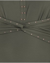 Magicsuit - Riveted Diana High Neck Tummy Control Swimsuit