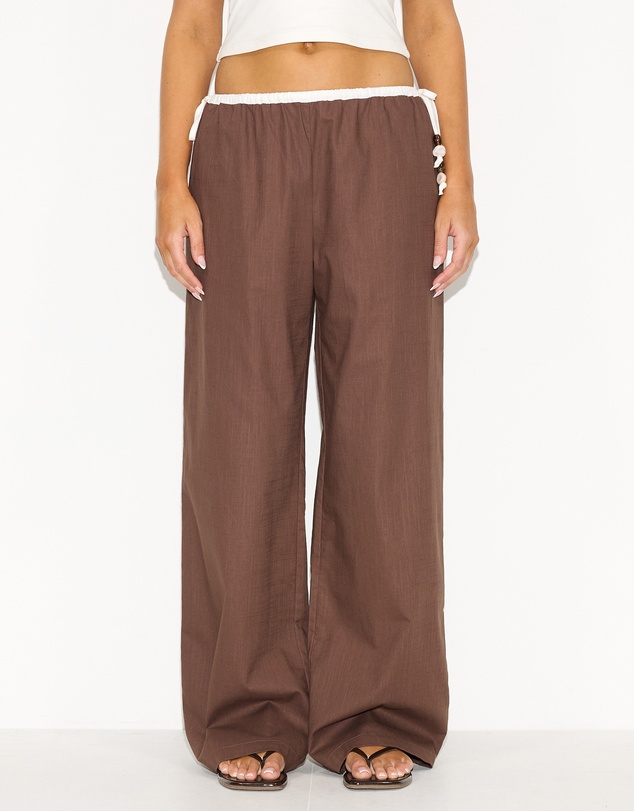 Dazie - Selene Low Rise Pants With Tie Sides