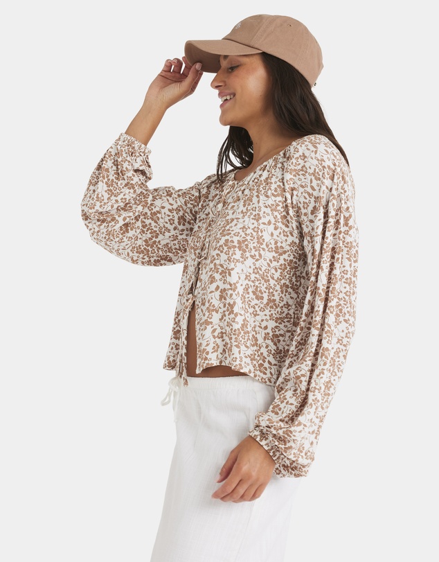 Roxy - Womens Kerlina Tie Top Long Sleeve Shirt