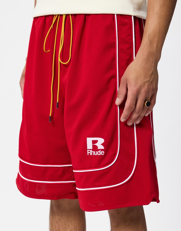 RHUDE - Rhude Mesh Piping Baggy Track Shorts