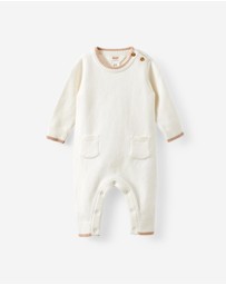 Cotton On Kids - Baby Organic Blend Knit Long Sleeve Romper