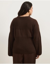 Atmos&Here Curvy - Irena Rib Knit Jumper