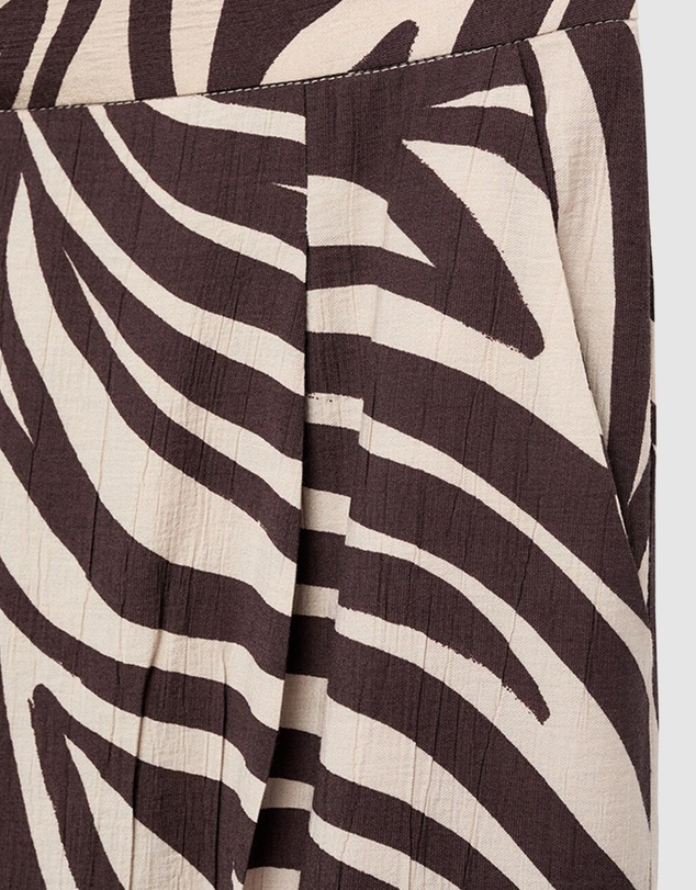 M.N.G - Straight-Leg Zebra-Print Pleated Trousers