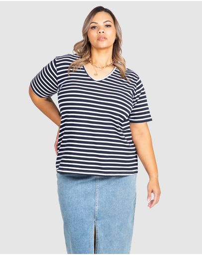 Navy/White Stripe