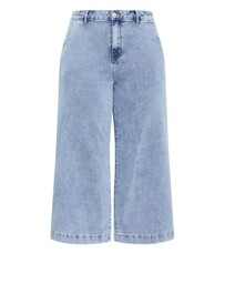 City Chic - Plus size Harley Fit Avery Wide Leg Crop Jean - mid wash