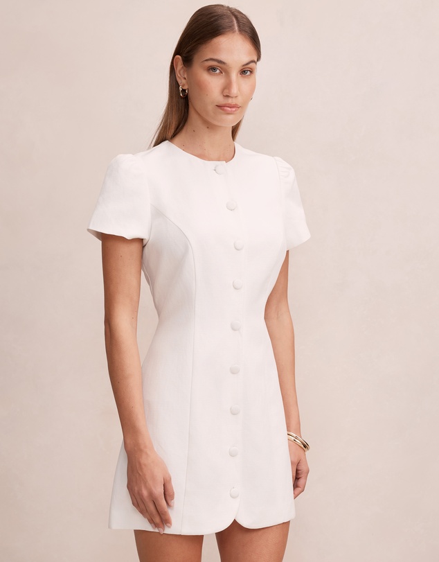 Forever New - Elinda Button Up Linen Mini Dress