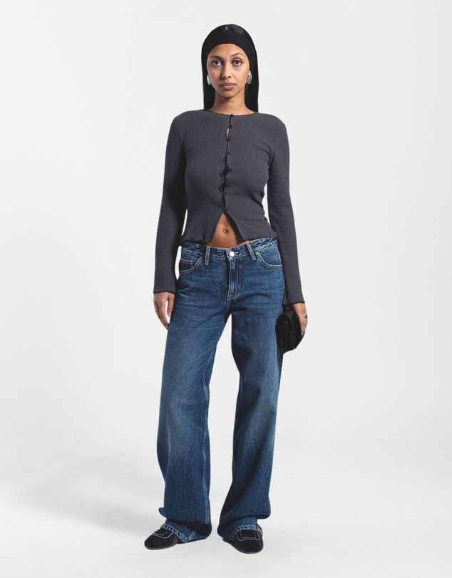 Dr Denim - Erica Button Rib Top