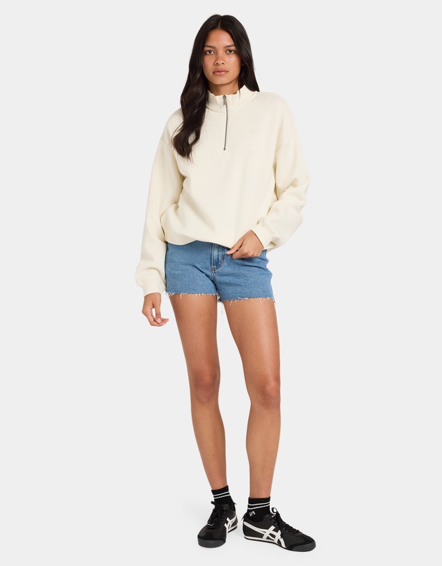 RVCA - Womens RVCA 1/4 Zip Fleece Jumper