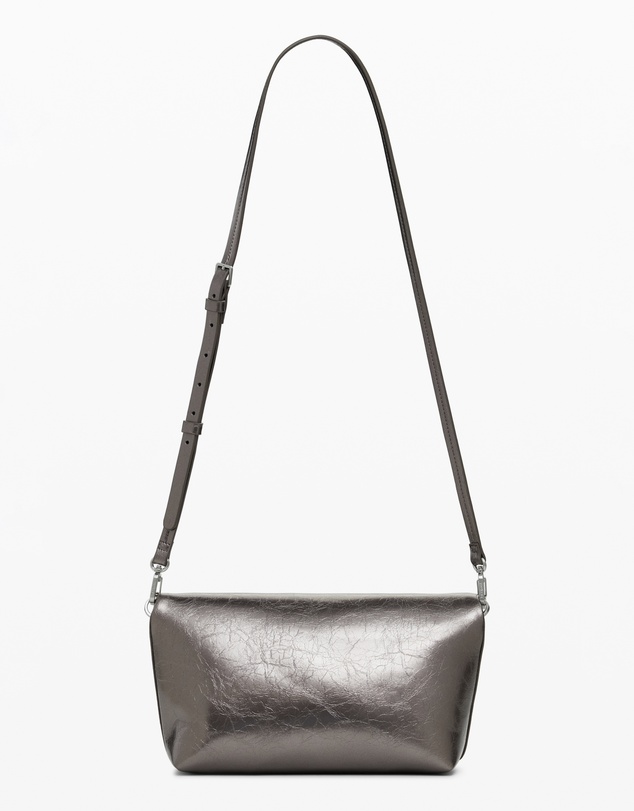 Desigual - Medium metallic flap bag with 3D logo