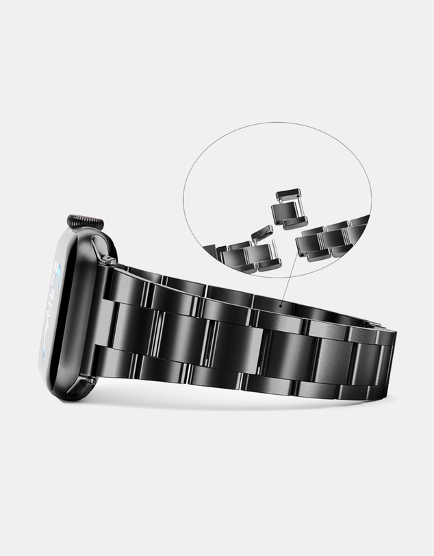 Friendie - Stainless Steel Link Bracelet Band - The Sydney - Apple Watch Compatible
