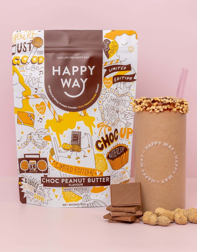 Happy Way - Choc Peanut Butter Whey Protein Powder