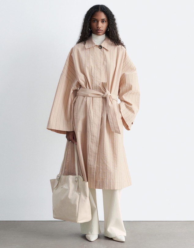 & Other Stories - Oversized Pinstripe Trench Coat