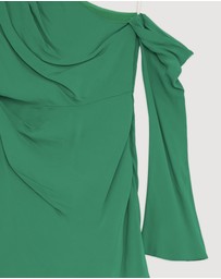 Revibe - Repaired Shona Joy Rio Off Shoulder Mini Dress - AU 8