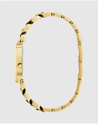 GUESS - Guess Gents and Ladies Set - Badge Gold-Tone Analogue & Fame Ladies Gold Tone Analogue