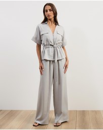 Atmos&Here - Viola Shirt With Adjustable Drawstring At Waist